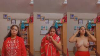 Bengali Cute Young Girl Showing her Big Soft Boobs On Camara