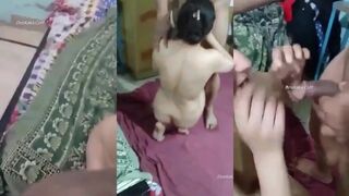 Desi Girl First Time Threesome Fucking with Best Friends