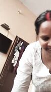 Desi Bhabhi Sucking Boyfriend Dick Shaved Pussy Hindi Talking with Killer Expression
