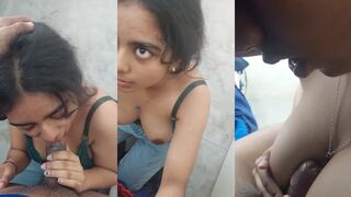 Collage Girl Sucks Dick Deepthroating Kissing Titty Fucking Getting Cum on Tits