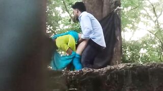 Hidden Recorded Lovers Standing Fuck Indian Outdoor Sex Video