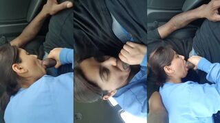 Indian Sexy GF Sucking Lover Dick in Car Desi xxX
