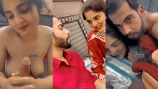 Sexy Pakistani Newly Married Wife Sucking Hubby Dick First Time