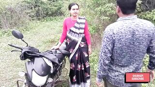 Village Sexy Bhabhi Sucking Cock in Forest Fucked by Husband