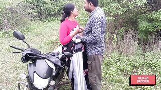 Village Sexy Bhabhi Sucking Cock in Forest Fucked by Husband