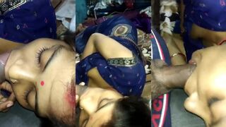 Indian Sleeping Bhabhi mouth fucking