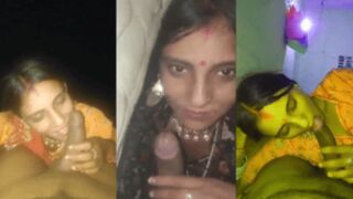 Newly Beautiful Rajasthani Wife Sucking Dick like Pro Sucker