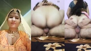 Desi Rajasthani Aunty Ass Wife Riding ON Lover Dick MMS