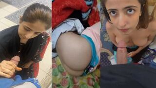 Beautiful Indian Kashmri Wife Giving Blowjob